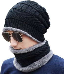 Beanie Cap & Muffler For Mens & Women | Winter Cap For Men | Soft Woolen Muffler & Cap For Men & Women